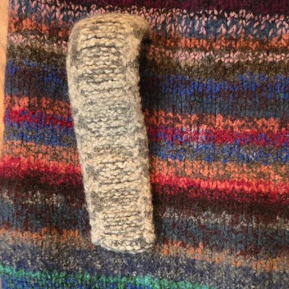 Multicolor Knit Storage Bag